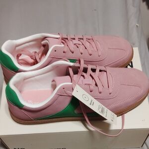 Pink and Green Women's Sneakers